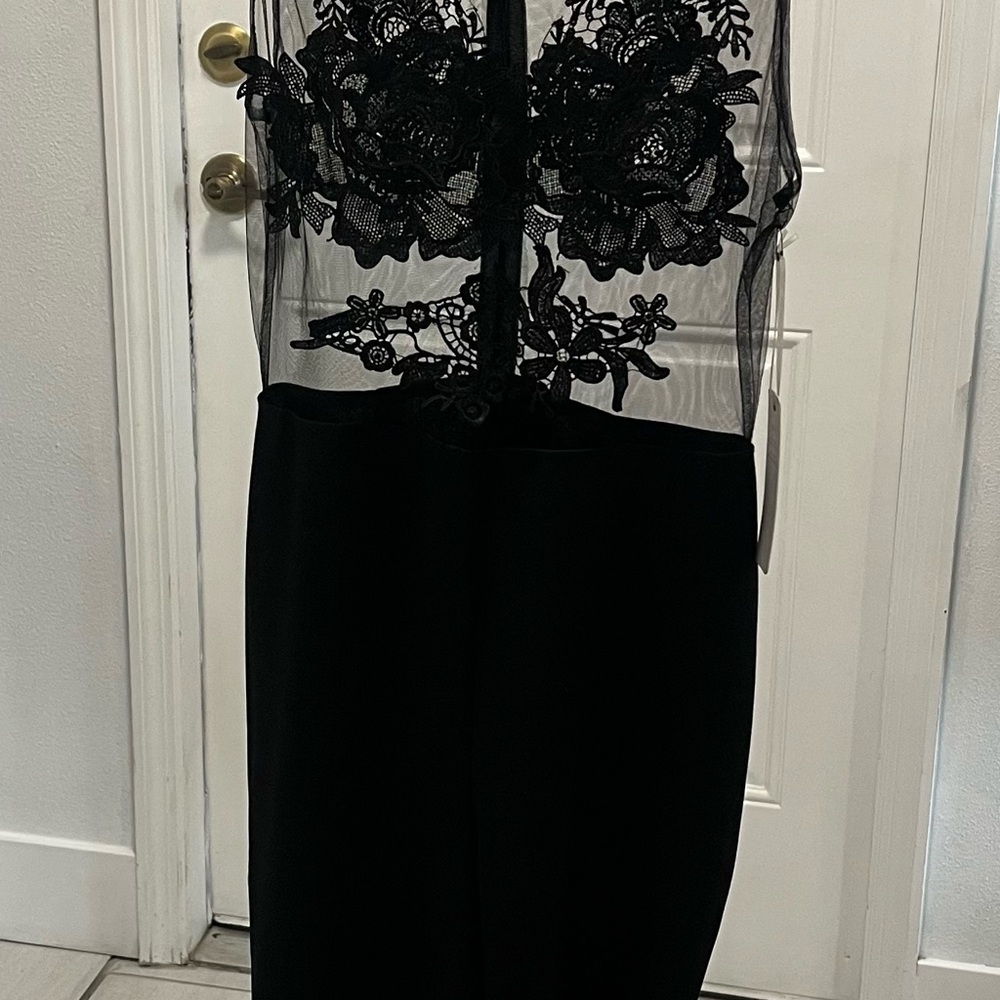 Iris Elegant Black Lace jumpsuit size medium